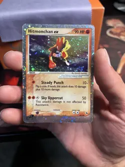 Hitmonchan ex 98/109 Ruby and Sapphire Ultra Rare *Double Swirl* Pokemon TCG HP - Image 1