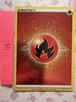 Pokemon TCG Fire Energy 2022 Crown Zenith Ultra Rare Holo NM - Image 1