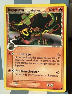 Pokemon TCG Rayquaza 26/110 Delta Species Holon Phantoms Non Holo Rare MP - Image 1