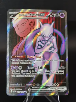 Pokemon - Team Rocket's Mewtwo ex - Full Art - 213/182 - Destined Rivals - NM - Image 2