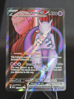 Pokemon - Team Rocket's Mewtwo ex - Full Art - 213/182 - Destined Rivals - NM - Image 3
