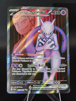 Pokemon - Team Rocket's Mewtwo ex - Full Art - 213/182 - Destined Rivals - NM - Image 4