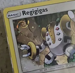 Regigigas HD Galaxy Swirl Blister Cosmos Holo Promo SM243 Sun Moon Pokemon TCG - Image 2