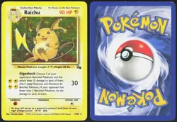 Raichu 14/62 Holo Unlimited Holo Fossil Rare Arita Lightly Played - Image 1