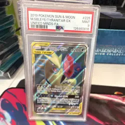 The Pokemon Company 2019 Unified Minds Mega Sableye & Tyranitar GX PSA 9 - Image 1