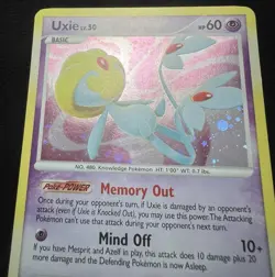 Uxie LV.50 18/123 Pokemon Mysterious Treasures Holo w/ 💫 Swirl - LP - Image 3