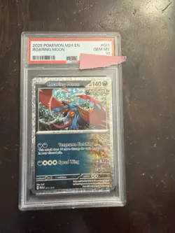 2025 POKEMON M24 011/015 EN Roaring Moon PSA GEM Mint 10 - Image 1