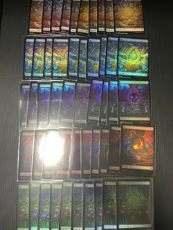 mtg dominaria united FOIL Japanese Basic land ×50 showcase Each of 10 - Image 1