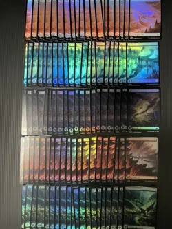 mtg tarkir dragonstorm FOIL Full art basic lands ×100 Japanese Each of 10 - Image 1