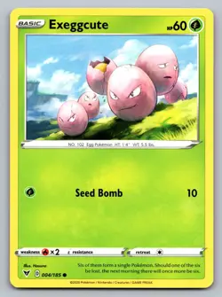 Pokemon TCG SWSH04: Vivid Voltage Exeggcute 004/185 - Image 1