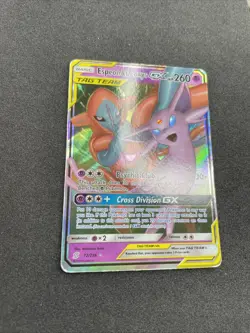 Espeon & Deoxys GX 72 TAG TEAM Naganadel & Guzzlord GX 158 **HP** Pokemon 2019 - Image 4