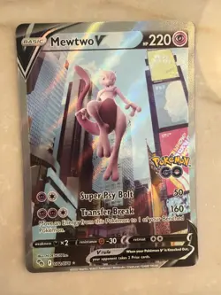 Mewtwo V (Alternate Full Art) 072/078 Pokemon GO Holo - Image 1