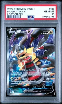 PSA 10 GIRATINA V 185 LOST ORIGIN SWORD & SHIELD POKEMON GEM MINT - Image 1