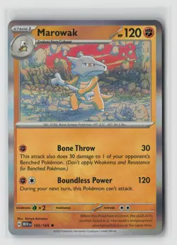 Marowak #105/165 Sv Scarlet & Violet 151 Holo Rare Pokemon TCG NM - Image 1