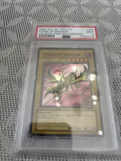 2002 YU-GI-OH! LOB-LEGEND OF BLUE EYES WHITE DRAGON #066 CURSE OF DRAGON PSA 9 - Image 2