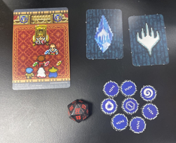 Final Fantasy MTG Promo Items Prerelease - Art Cutout, D20, Tokens, Mana Token - Image 1