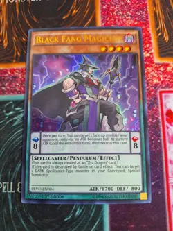 Yu-Gi-Oh! TCG Black Fang Magician PEVO-EN004 Ultra Rare 1st Edition Near Mint - Image 1