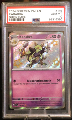 Pokemon TCG PSA 10 Gem Mint Kadabra #149 Paldean Fates Shiny Rare - Image 1