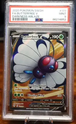 2020 Pokemon SWSH Darkness Ablaze FA/Butterfree V PSA 9 - Image 1