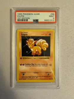 1999 Pokemon - 1st Edition Shadowless Vulpix Base Set 68/102 - PSA 9 Mint! WOTC - Image 2