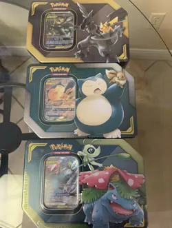 Pokemon TCG Tag Team GX Tin Set x3 FACTORY SEALED Pikachu Zekrom Eevee Snorlax - Image 2
