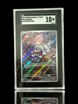 ‼2023 POKEMON SCARLET & VIOLET #214 GREAVARD ILLUSTRATION RARE ~ GRADE 10!💨 - Image 1