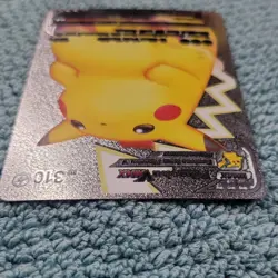 2020 Pokemon Pikachu VMAX Gold Fan Art Foil 44/185 Heavily Played - Image 4