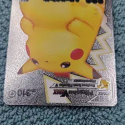 2020 Pokemon Pikachu VMAX Gold Fan Art Foil 44/185 Heavily Played - Image 5