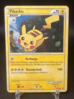 Pokemon TCG - PIKACHU HGSS03 Black Star Promo - Vintage Holo 2010 MP + SWIRL - Image 1