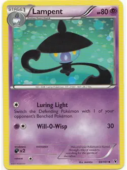 Pokemon - Lampent - 59/101 - Reverse Holo - Noble Victories - NM/M - Image 1