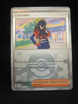 Pokemon TCG Carmine Poke Ball Pattern 103/131 Prismatic Evolutions Holo NM - Image 1