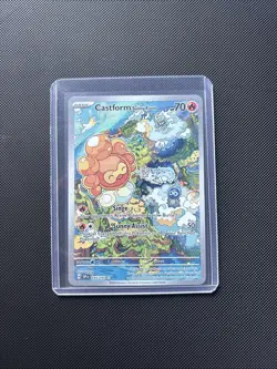 Pokemon TCG Castform Sunny Form Illustration Surging Sparks 195/191 - Image 3