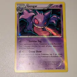 Pokemon Gengar 60/162 XY Holo Rare Stage 2 Psychic Ghost 130 HP Card - Image 1