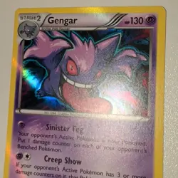 Pokemon Gengar 60/162 XY Holo Rare Stage 2 Psychic Ghost 130 HP Card - Image 2