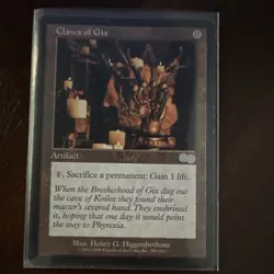 Claws of Gix #290 MTG Urza's Saga (1998) U Regular English Artifact Authentic - Image 1