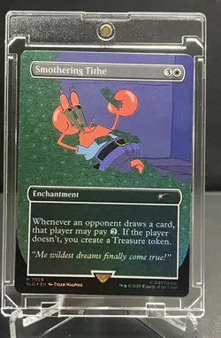 MTG x Spongebob Squarepants Mr. Krabs Smothering Tithe Rainbow Foil Chase - Image 1
