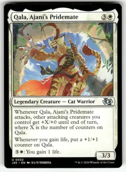 QALA, AJANI'S PRIDEMATE (ANIME) #32 MTG FOUNDATIONS JUMPSTART - Image 1