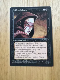 Soldevi Adnate A LP Alliances Black Cleric Creature Common MTG Magic English - Image 1