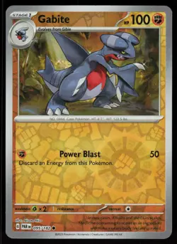 Gabite 095/182 Common Paradox Rift Pokemon Reverse Holo Near Mint - Image 1