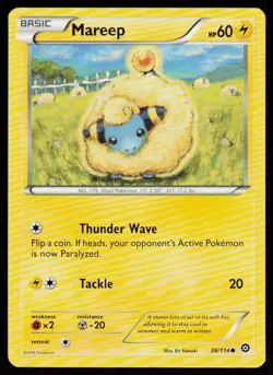 Mareep 38/114 Common Steam Siege Pokemon Near Mint - Image 1