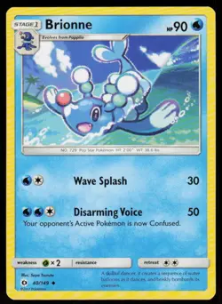 Brionne 40/149 Uncommon SM Base Set Pokemon Near Mint - Image 1