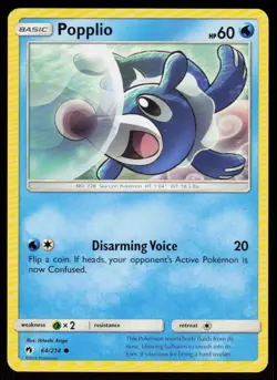 Popplio 64/214 Common Lost Thunder Pokemon Near Mint - Image 1