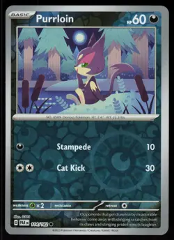 Purrloin 114/182 Common Paradox Rift Pokemon Reverse Holo Near Mint - Image 1