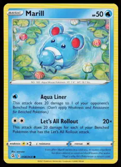 Marill 058/264 Common Fusion Strike Pokemon Near Mint - Image 1