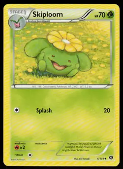 Skiploom 4/114 Uncommon Steam Siege Pokemon Near Mint - Image 1
