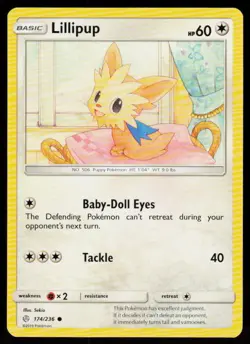 Lillipup 174/236 Common Cosmic Eclipse Pokemon Near Mint - Image 1