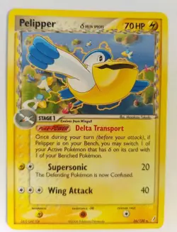 Pelipper 26/100 EX Crystal Guardians Regular Rare Pokemon Card 2006 - Image 1