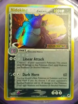 Nidoking 6/101 Reverse Holo Stamped Delta Species Dragon Frontiers Pokemon - Image 1