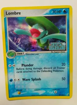 Lombre 37/100 Stamped Reverse Holo EX Crystal Guardians Pokemon Card 2006 - Image 1