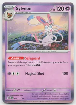 Sylveon 040/131 Holo Rare Prismatic Evolutions Pokemon Reverse Holo Near Mint - Image 1